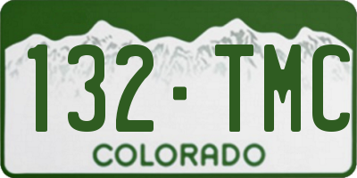 CO license plate 132TMC
