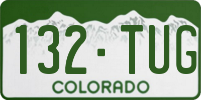 CO license plate 132TUG