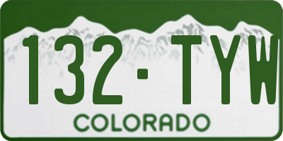 CO license plate 132TYW