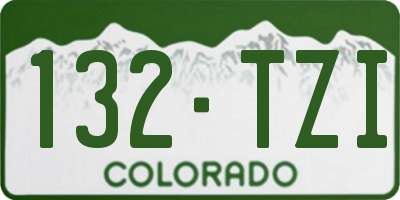 CO license plate 132TZI