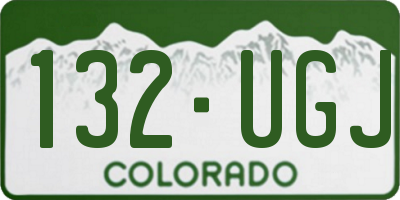 CO license plate 132UGJ