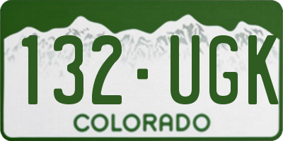 CO license plate 132UGK