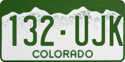 CO license plate 132UJK