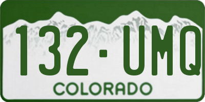 CO license plate 132UMQ