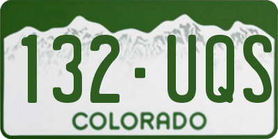 CO license plate 132UQS