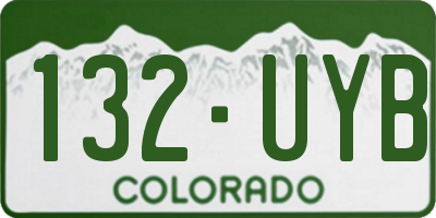 CO license plate 132UYB