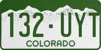 CO license plate 132UYT