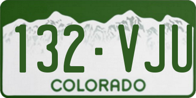 CO license plate 132VJU