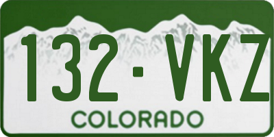 CO license plate 132VKZ