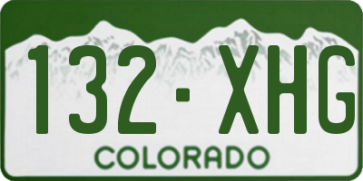 CO license plate 132XHG