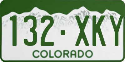 CO license plate 132XKY