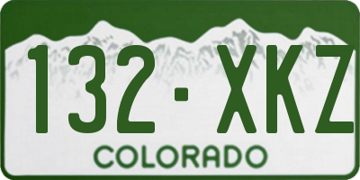 CO license plate 132XKZ