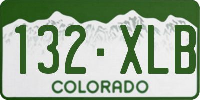 CO license plate 132XLB
