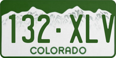 CO license plate 132XLV