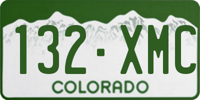 CO license plate 132XMC