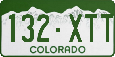 CO license plate 132XTT