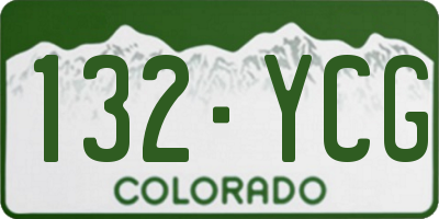 CO license plate 132YCG