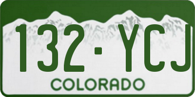 CO license plate 132YCJ