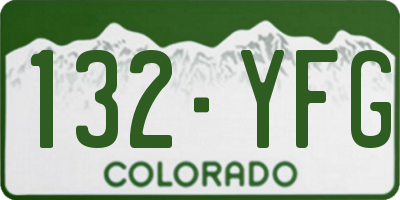 CO license plate 132YFG