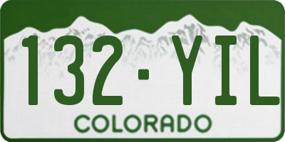 CO license plate 132YIL