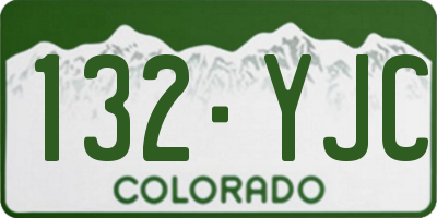 CO license plate 132YJC