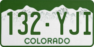 CO license plate 132YJI