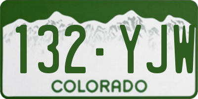 CO license plate 132YJW