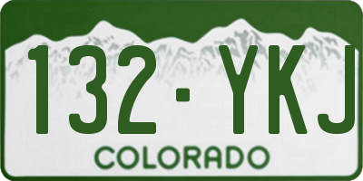 CO license plate 132YKJ