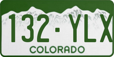 CO license plate 132YLX