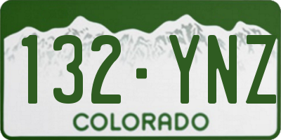 CO license plate 132YNZ
