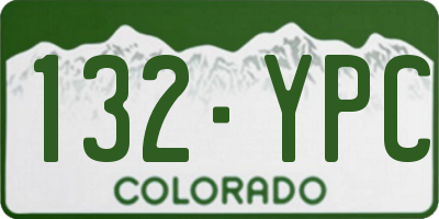 CO license plate 132YPC