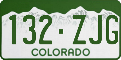 CO license plate 132ZJG