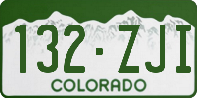 CO license plate 132ZJI