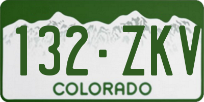 CO license plate 132ZKV