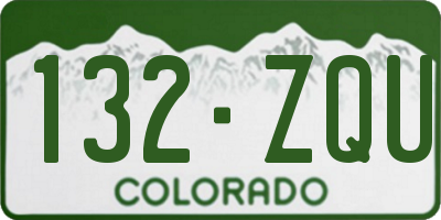 CO license plate 132ZQU
