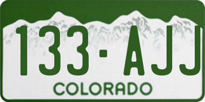 CO license plate 133AJJ