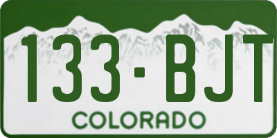 CO license plate 133BJT