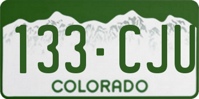 CO license plate 133CJU