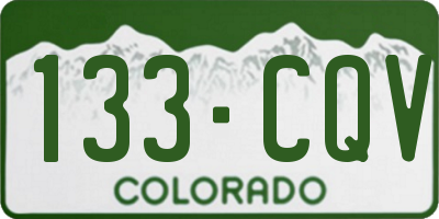 CO license plate 133CQV