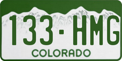 CO license plate 133HMG