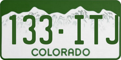 CO license plate 133ITJ