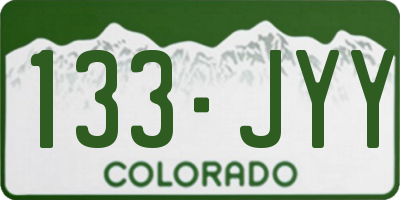 CO license plate 133JYY