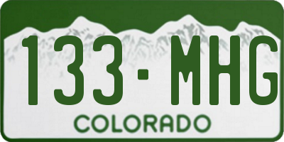 CO license plate 133MHG