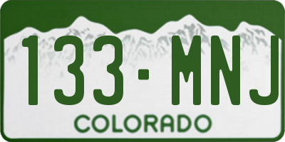 CO license plate 133MNJ