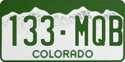 CO license plate 133MQB