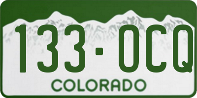 CO license plate 133OCQ