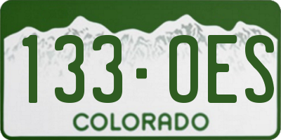 CO license plate 133OES