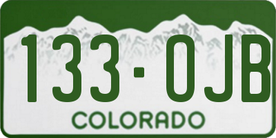 CO license plate 133OJB