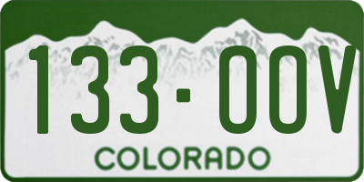 CO license plate 133OOV