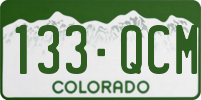 CO license plate 133QCM
